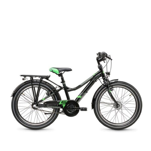 Scool Wave steel ltd 20 3-Speed Black/Neon Green Jongens
