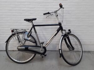 Gazelle Grenoble Zwart/ Zilver Glans Heren