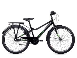 Scool Urban steel ltd 26 3-Speed Black/Neon Green Glans Jongens
