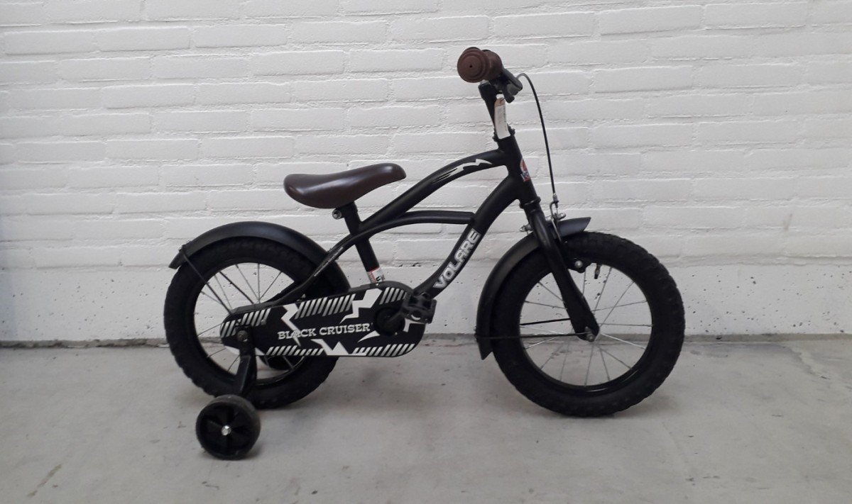 Volare Cruiser 14" Zwart Mat Jongens