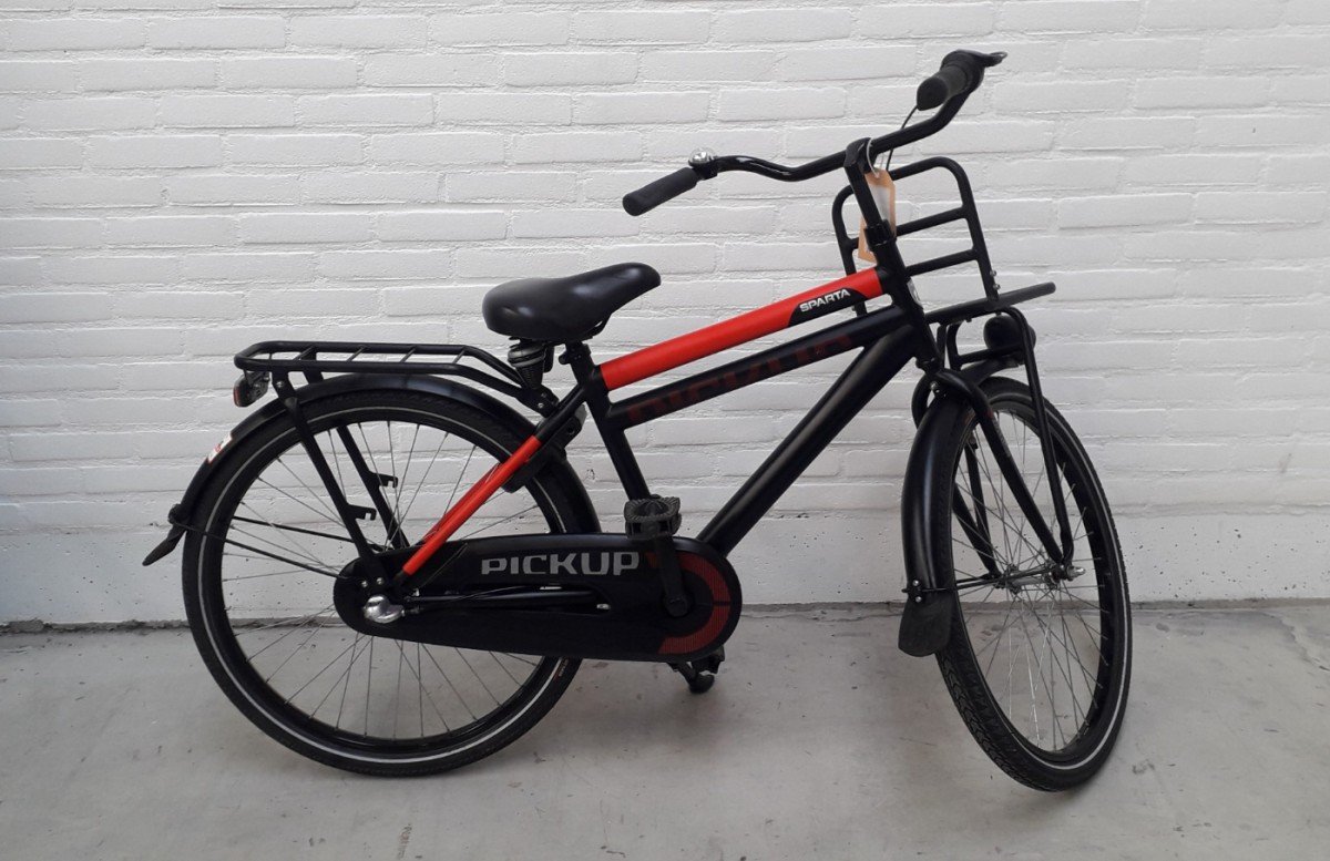 Sparta Pick Up Zwart/ Rood Mat Jongens